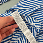 Load image into Gallery viewer, Mini Boden Long Sleeve Rainbow Applique Jersey Dress Blue Stripe 6-7
