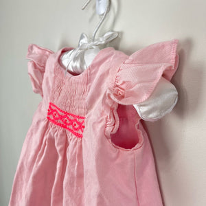 Jacadi Paris Smocked Pink Dress 12 Months