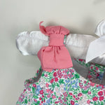 Load image into Gallery viewer, Janie and Jack Ditsy Floral Bow Romper 3-6 Months
