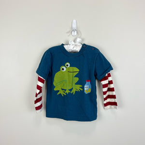 Mini Boden Long Sleeve Frog Money Tee 1 1/2 - 2Y