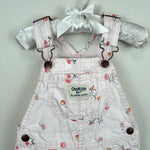 Load image into Gallery viewer, OshKosh B&#39;gosh Pink Cherry Print Canvas Shortall 24 Months
