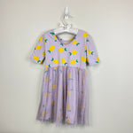 Load image into Gallery viewer, Hanna Andersson Print Tulle Skater Dress Lemon Squeeze Orchid Hush 110 cm 5T
