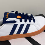 Load image into Gallery viewer, Adidas Kids' Grand Court 2.0 Sneaker White Dark Blue Gum 2 NWT
