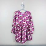 Load image into Gallery viewer, Hanna Andersson Floral Pink Unicorn Long Sleeve Dress 120 cm 6-7

