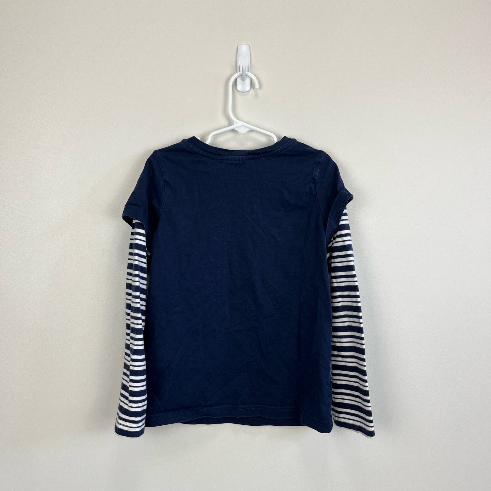 Hanna Andersson Navy Apple Applique Tee 130 cm 8