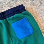 Load image into Gallery viewer, Mini Boden Cosy Fleece Joggers Green Blue 7-8
