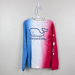 Load image into Gallery viewer, Vineyard Vines Girls' Dip-Dye Whale Long Sleeve Pocket T-Shirt M 10-12 NWT
