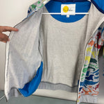 Load image into Gallery viewer, Mini Boden Kids' Animal Print Full Zip Hoodie Multi Rainbow Animals 11-12
