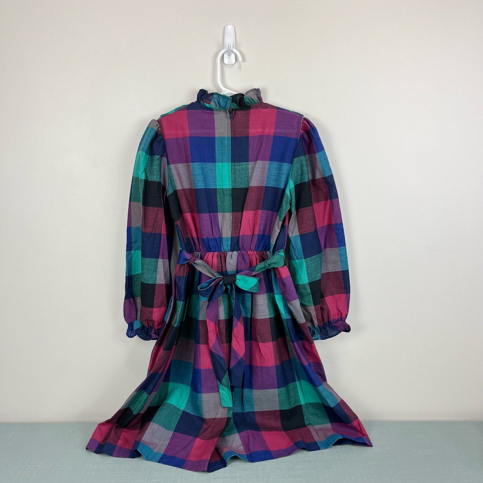 Vintage Halo Fashion Plaid Ruffle Dress