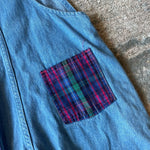 Load image into Gallery viewer, Vintage OshKosh B&#39;gosh Tartan Blues Overalls 6
