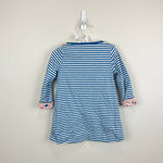 Load image into Gallery viewer, Mini Boden Reversible Elizabethan Blue Stripe Farm Dress 6-12 Months
