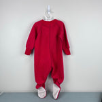 Load image into Gallery viewer, Vintage Paddington Red Fleece Footie Pajamas 2T USA
