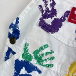 Load image into Gallery viewer, Vintage OshKosh B'gosh Handprint Shortalls 3T USA
