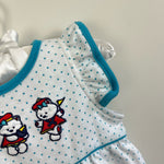 Load image into Gallery viewer, Vintage Little Miracles Polka Dot Bear Romper 3-6 Months
