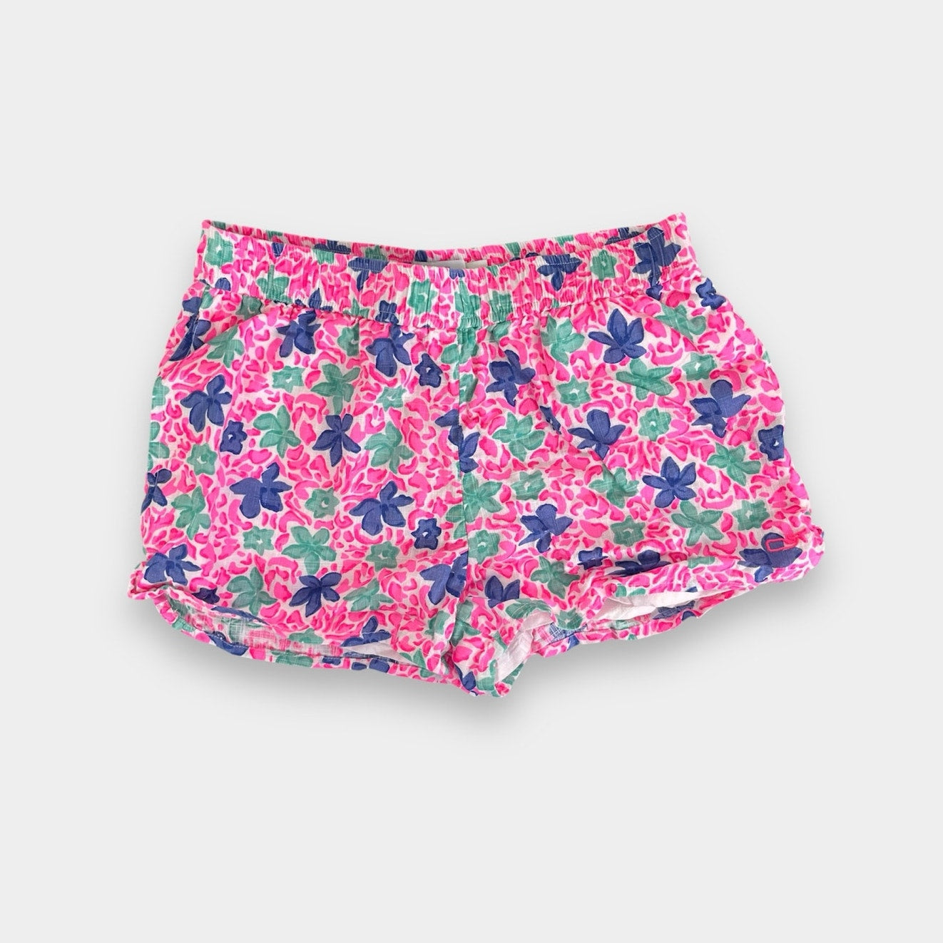 Vineyard Vines Girls Pull On Plumeria Floral Short Malibu Pink Small