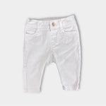 Load image into Gallery viewer, Janie and Jack White Flower Embroidered Jeans 3-6 Months
