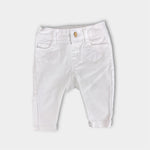 Load image into Gallery viewer, Janie and Jack White Flower Embroidered Jeans 3-6 Months
