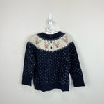 Load image into Gallery viewer, JoJo Maman Bebe Navy Fair Isle Reindeer Sweater 2-3
