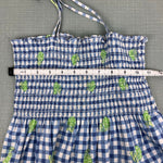 Load image into Gallery viewer, Lilly Pulitzer Girls Sweet Blue Picnic Plaid Smocked Hermit Crab Dress 6
