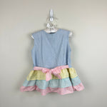 Load image into Gallery viewer, Vintage Tiny Tots Original Seersucker Ruffle Dress Set 4T
