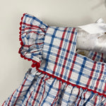 Load image into Gallery viewer, The Beaufort Bonnet Company Rosemary Ruffle Dress Seersucker Plaid 12-18 Months
