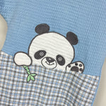 Load image into Gallery viewer, Vintage Cotton Club Blue Panda Romper 6-9 Months
