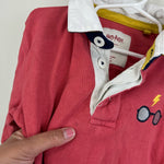 Load image into Gallery viewer, Mini Boden Hogwarts Rugby Shirt Rockabilly Red 7-8
