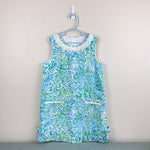 Load image into Gallery viewer, Lilly Pulitzer Girls Little Little Classic Shift Dress Hyda Blue Dandy Lions 10
