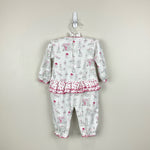 Load image into Gallery viewer, Kissy Kissy White Pink French Print Ruffle Playsuit 12-18 Months
