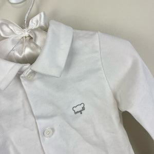 Mayoral White Button Up Bodysuit 12 Months