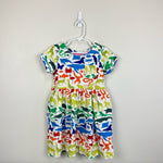 Load image into Gallery viewer, Mini Boden Rainbow Animals Fun Jersey Dress 6-7
