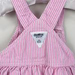 Load image into Gallery viewer, Vintage OshKosh B'gosh Pink Stripe Jumper Skirtall 12 Months
