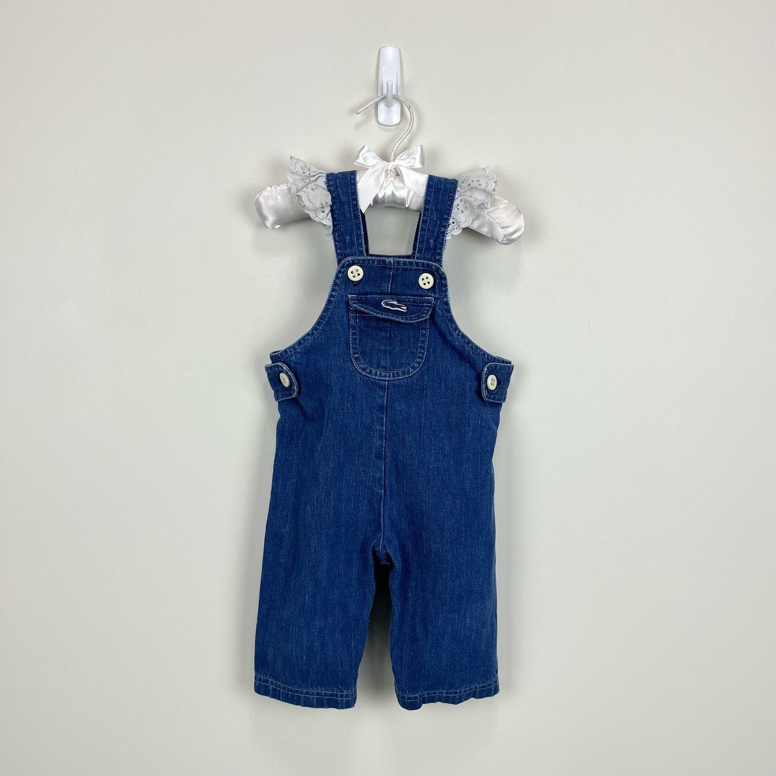 Vintage Lacoste Blue Jean Overalls