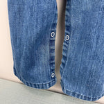 Load image into Gallery viewer, Vintage Donmoor ABC Block Denim Overalls 24 Months
