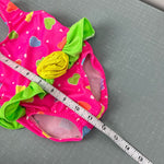 Load image into Gallery viewer, Vintage Pink Polka Dot Heart Ruffle Bathing Suit 12 Months USA
