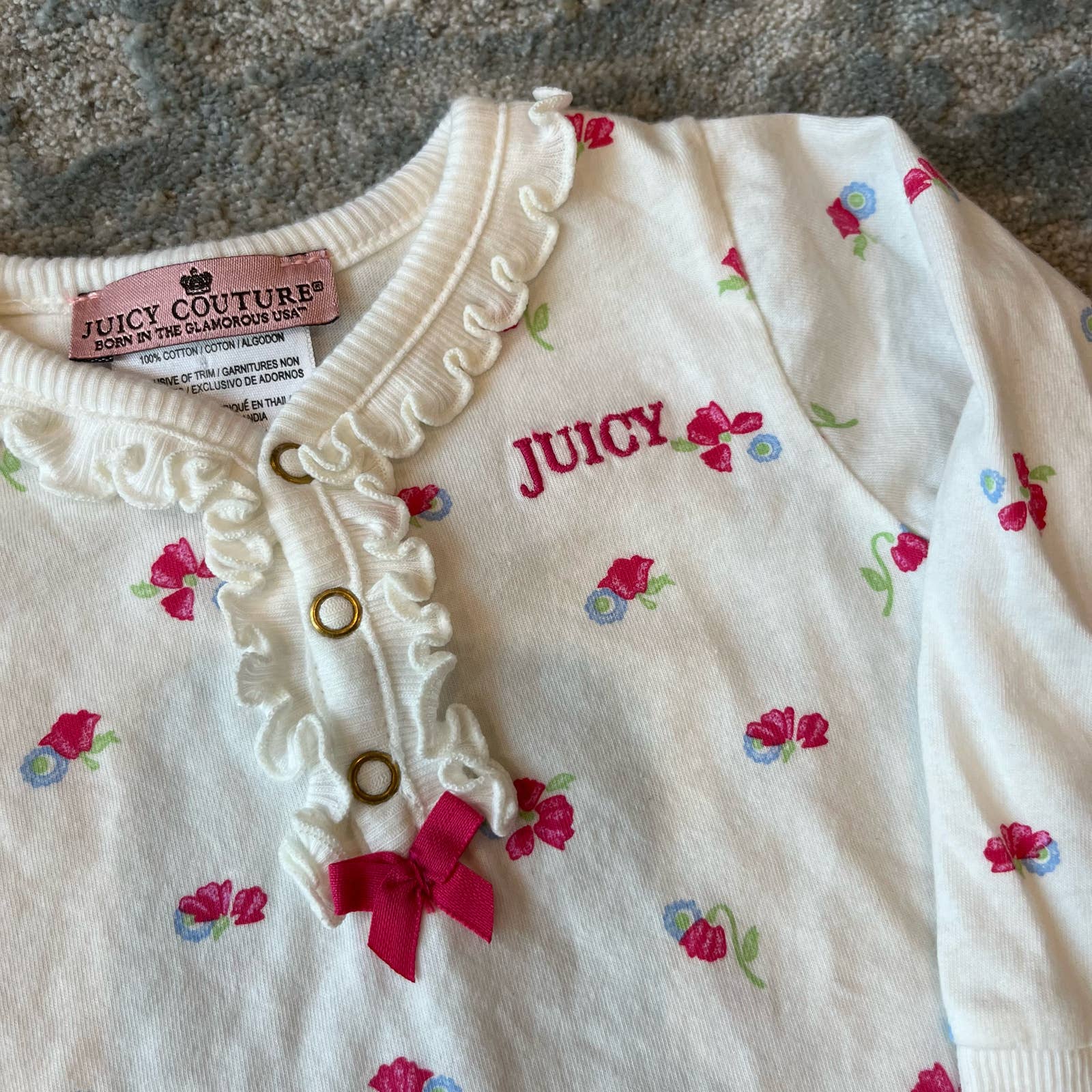 Juicy Couture Ruffle Flower Pajamas 6-9 Months – andescloset91
