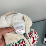 Load image into Gallery viewer, Hanna Andersson Gnome Hood Holiday Sweater Jacket Dear Deer 60 cm 3-6 Months
