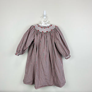 Strasburg Christmas Smocked Bishop Dress 3T