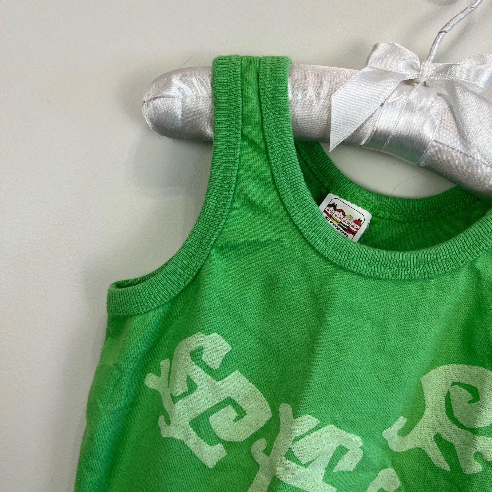 Vintage Crayon Crowd Green Surfer Tank 3T USA