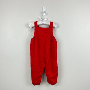 Mini Boden Nostalgic Reindeer Smocked Cord Dungaree 6-12 Months