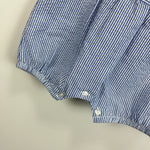 Load image into Gallery viewer, Dr. Kid Blue Striped Shortall Romper Set Newborn NWT

