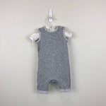 Load image into Gallery viewer, Hanna Andersson Reversible Overalls In Organic Cotton Heather Gray Newborn
