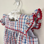 Load image into Gallery viewer, The Beaufort Bonnet Company Rosemary Ruffle Dress Seersucker Plaid 12-18 Months
