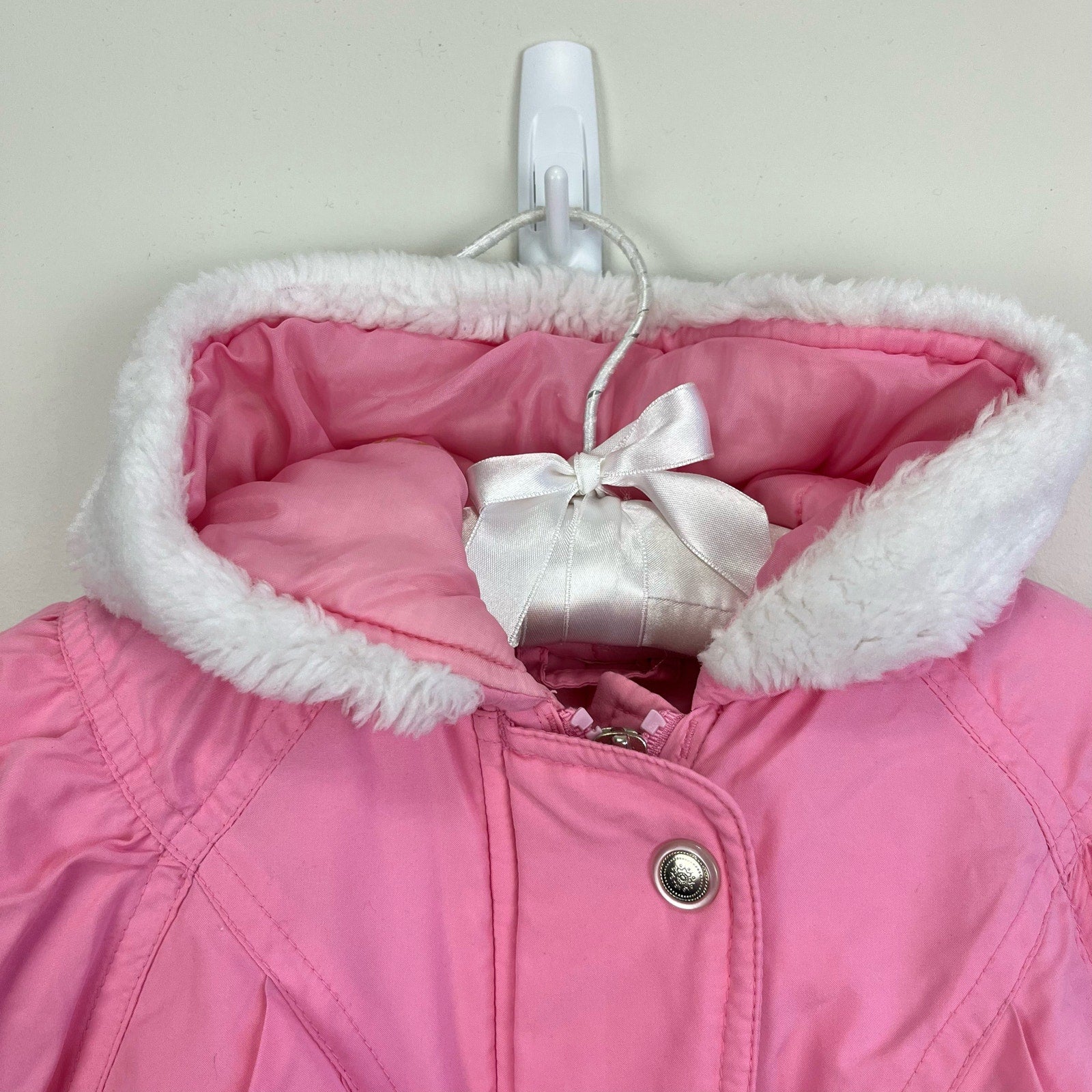 Vintage OshKosh B'gosh Pink Puffy Snowsuit 6-9 Months