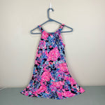 Load image into Gallery viewer, Lilly Pulitzer Girls Mini Loro Dress High Tide Navy in Turtle Amazement XL
