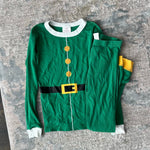 Load image into Gallery viewer, Hanna Andersson Long John Pajama Set Green Elf 140 cm 10
