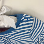 Load image into Gallery viewer, Mini Boden Reversible Elizabethan Blue Stripe Farm Dress 6-12 Months
