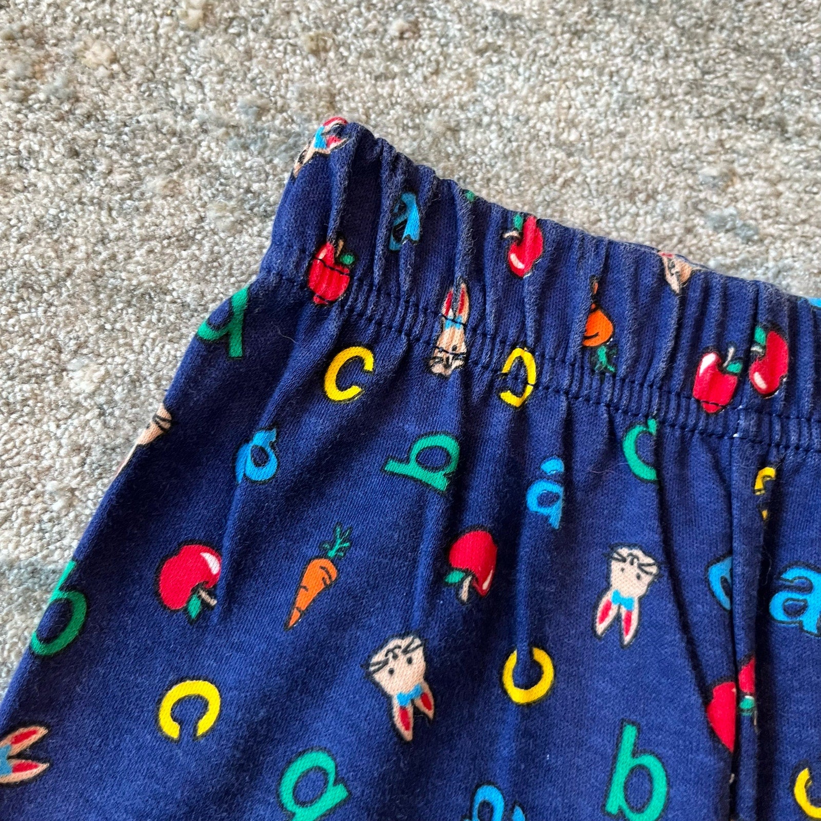 Vintage Healthtex Blue Alphabet Bunny Leggings 24 Months