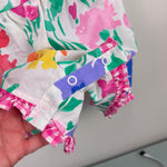 Load image into Gallery viewer, Vintage 90s Floral Ruffle Bow Romper 3T
