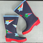 Load image into Gallery viewer, Mini Boden Wellies Rain Boots College Navy Star 31 / US 13
